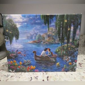 Thomas Kinkade Little Mermaid Wrap Around Canvas - autographed & custom drawing